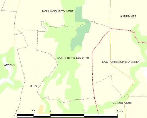 Detailkaart van de gemeente