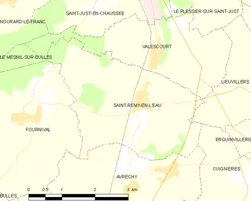 Detailkaart van de gemeente