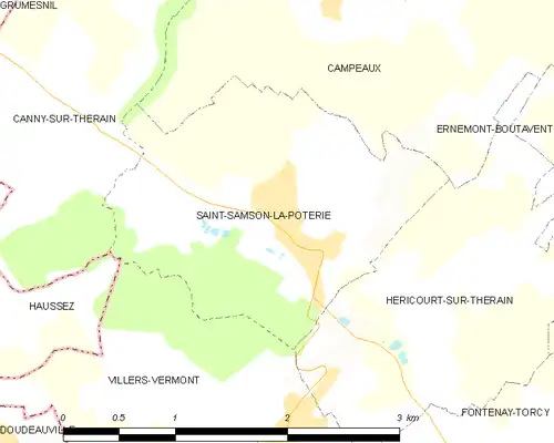 Detailkaart van de gemeente