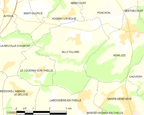 Detailkaart van de gemeente