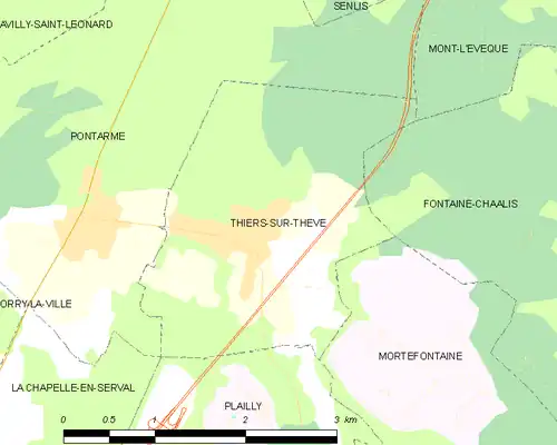 Detailkaart van de gemeente