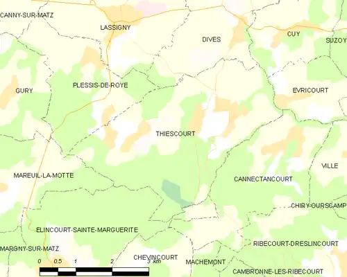 Detailkaart van de gemeente