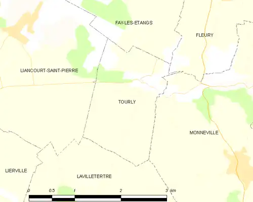 Detailkaart van de gemeente