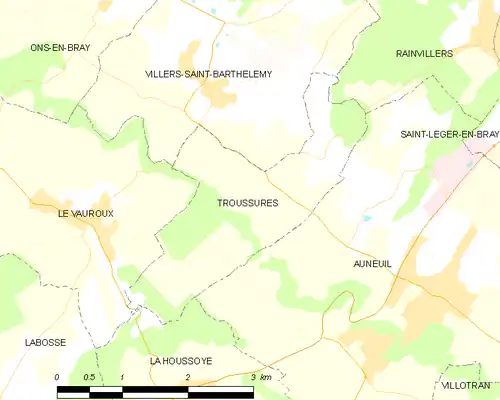 Detailkaart van de gemeente
