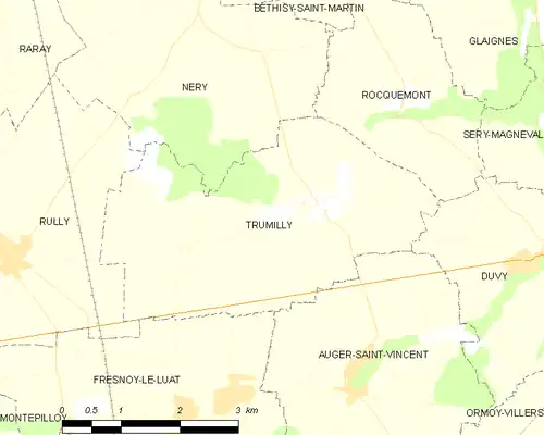 Detailkaart van de gemeente