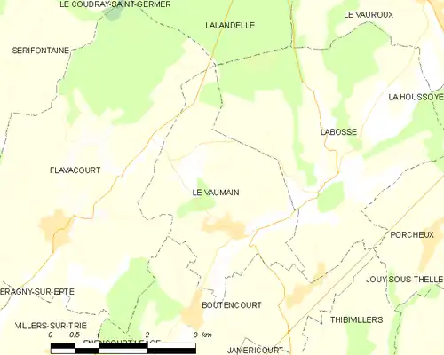 Detailkaart van de gemeente