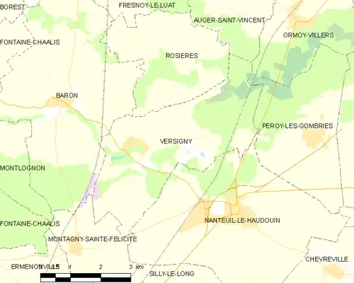 Detailkaart van de gemeente