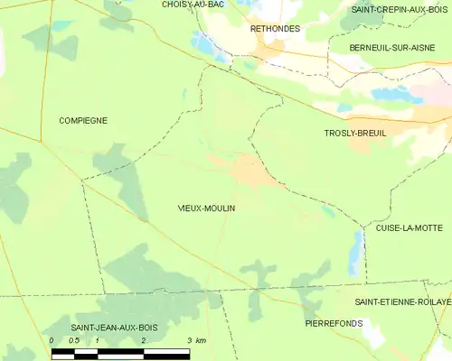 Detailkaart van de gemeente