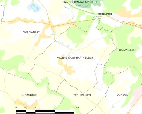 Detailkaart van de gemeente