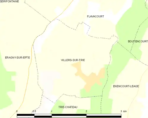 Detailkaart van de gemeente