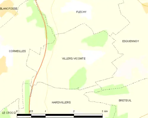 Detailkaart van de gemeente