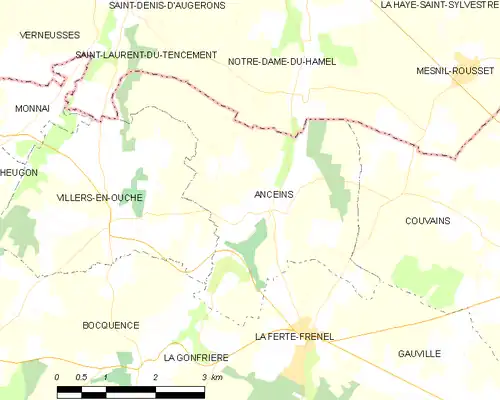 Detailkaart van de gemeente