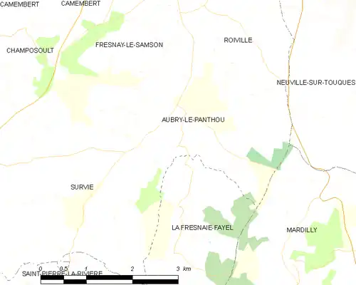 Detailkaart van de gemeente