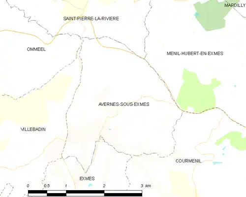 Detailkaart van de gemeente