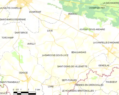 Detailkaart van de gemeente