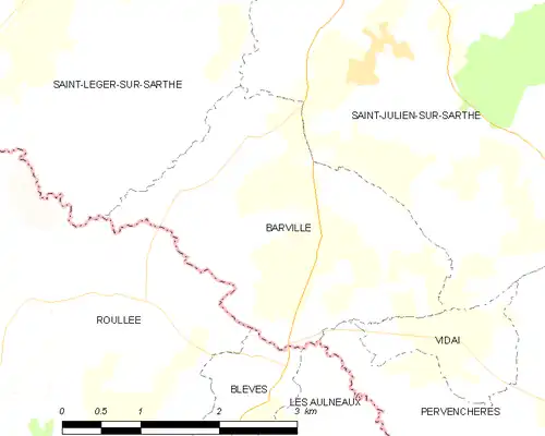 Detailkaart van de gemeente