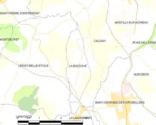 Detailkaart van de gemeente