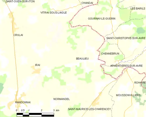 Detailkaart van de gemeente