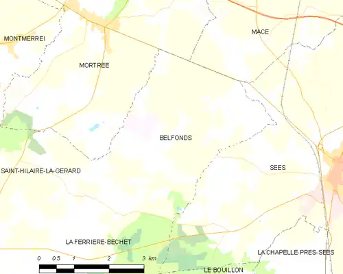 Detailkaart van de gemeente