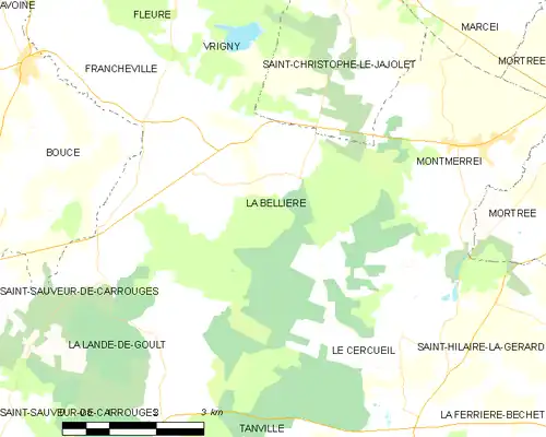 Detailkaart van de gemeente