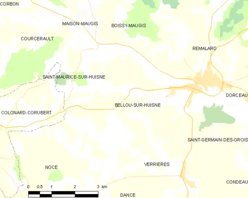 Detailkaart van de gemeente