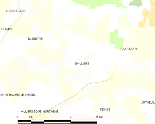 Detailkaart van de gemeente