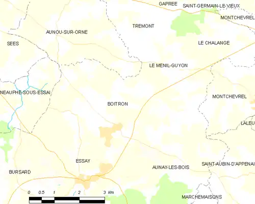 Detailkaart van de gemeente