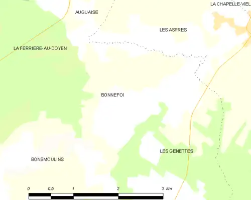 Detailkaart van de gemeente