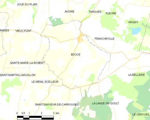 Detailkaart van de gemeente