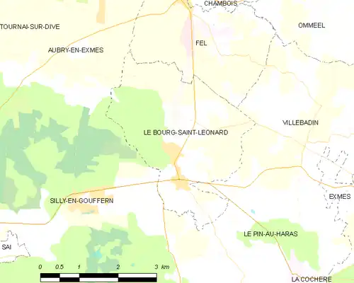 Detailkaart van de gemeente