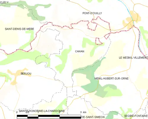 Detailkaart van de gemeente