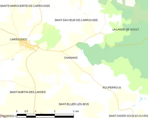 Detailkaart van de gemeente