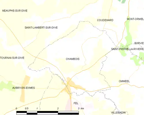 Detailkaart van de gemeente