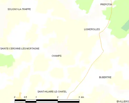 Detailkaart van de gemeente