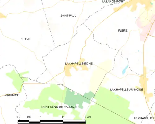 Detailkaart van de gemeente