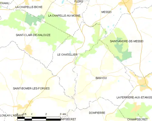 Detailkaart van de gemeente