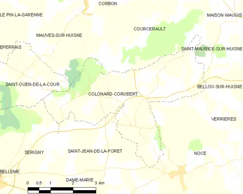 Detailkaart van de gemeente