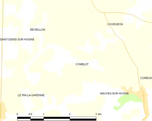 Detailkaart van de gemeente