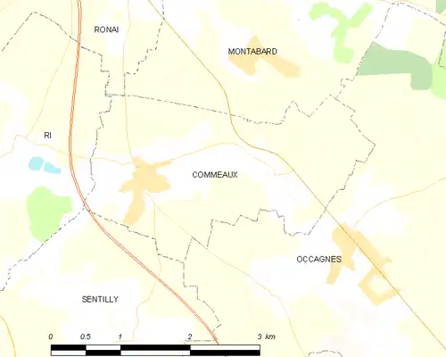 Detailkaart van de gemeente