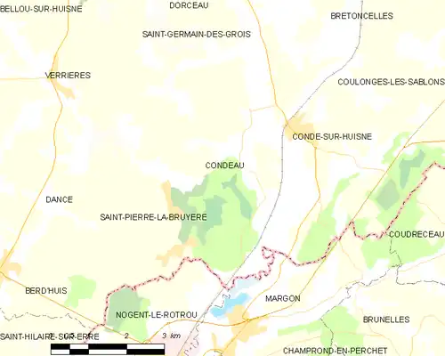 Detailkaart van de gemeente