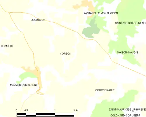 Detailkaart van de gemeente