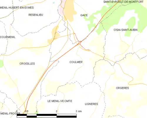 Detailkaart van de gemeente