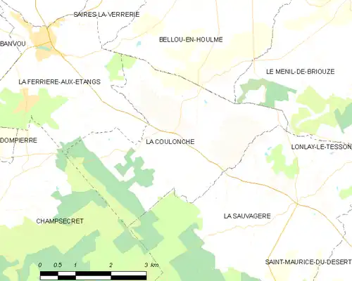 Detailkaart van de gemeente