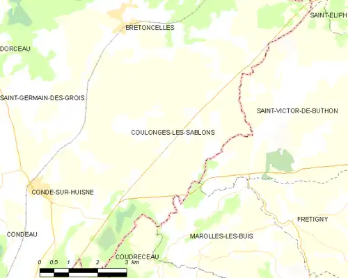 Detailkaart van de gemeente