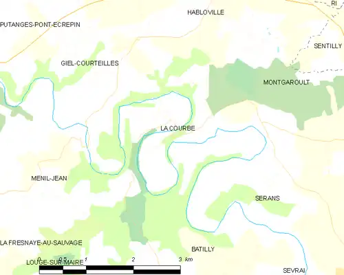 Detailkaart van de gemeente