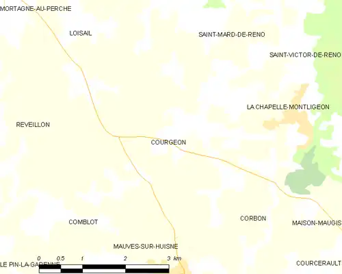 Detailkaart van de gemeente