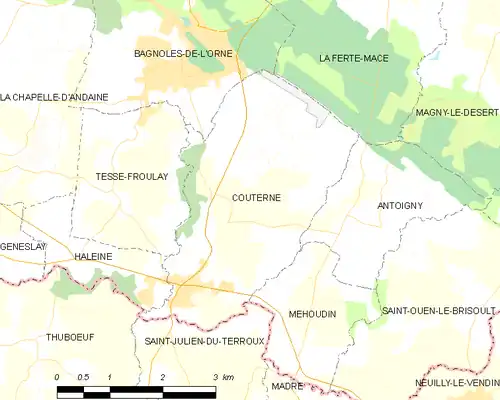 Detailkaart van de gemeente