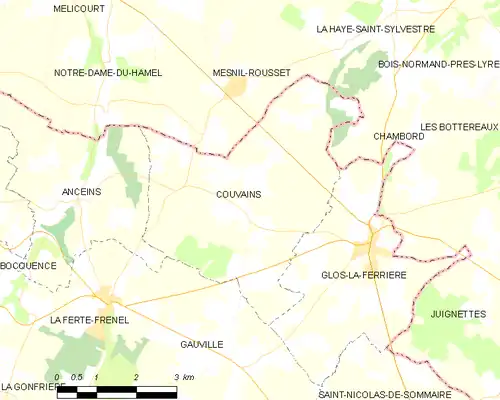 Detailkaart van de gemeente