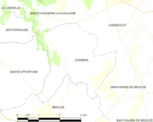 Detailkaart van de gemeente