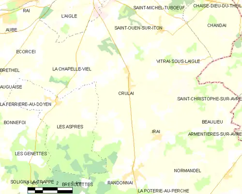 Detailkaart van de gemeente